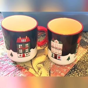 Set of Two Christmas Mugs